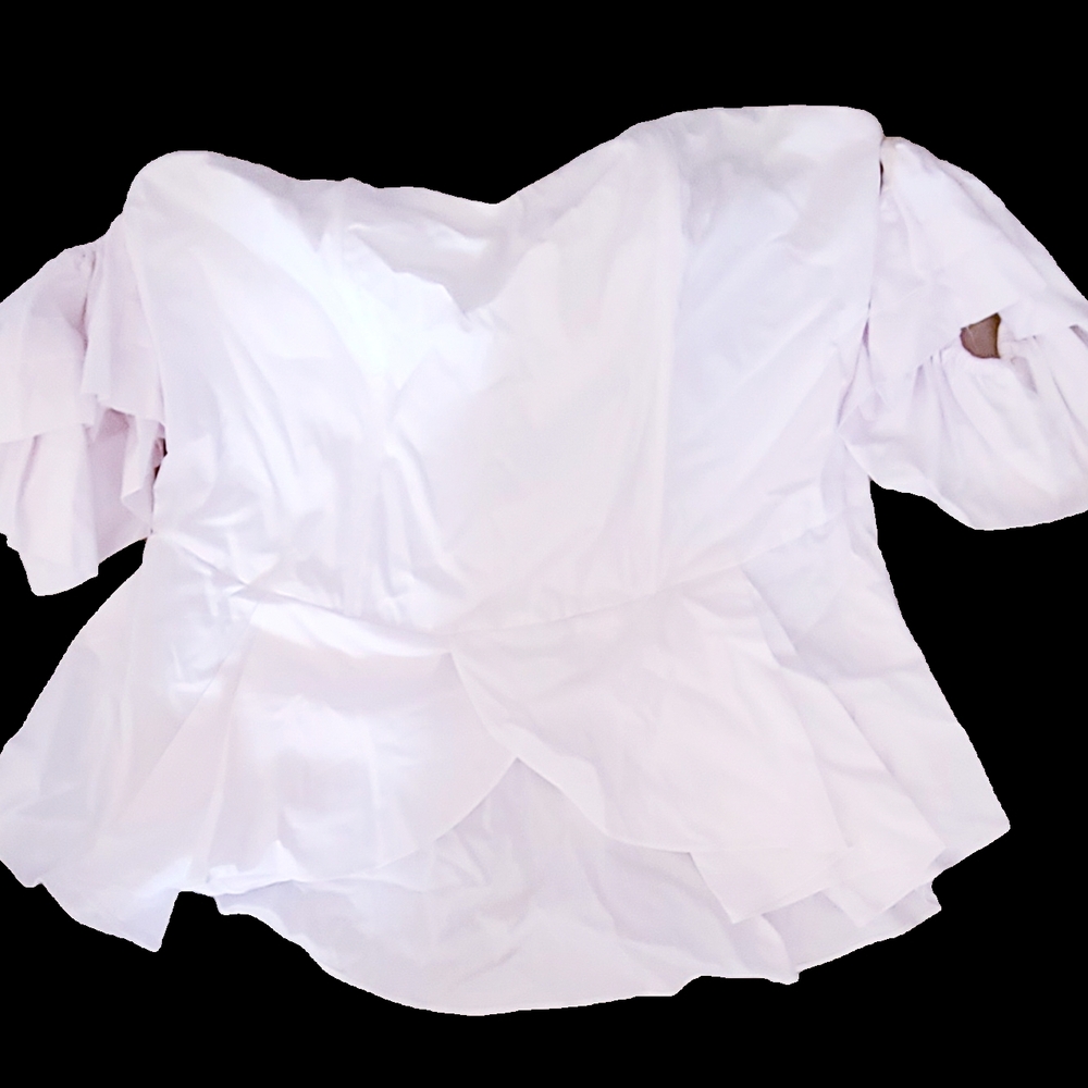 Elegant White Off-Shoulder Women's Top